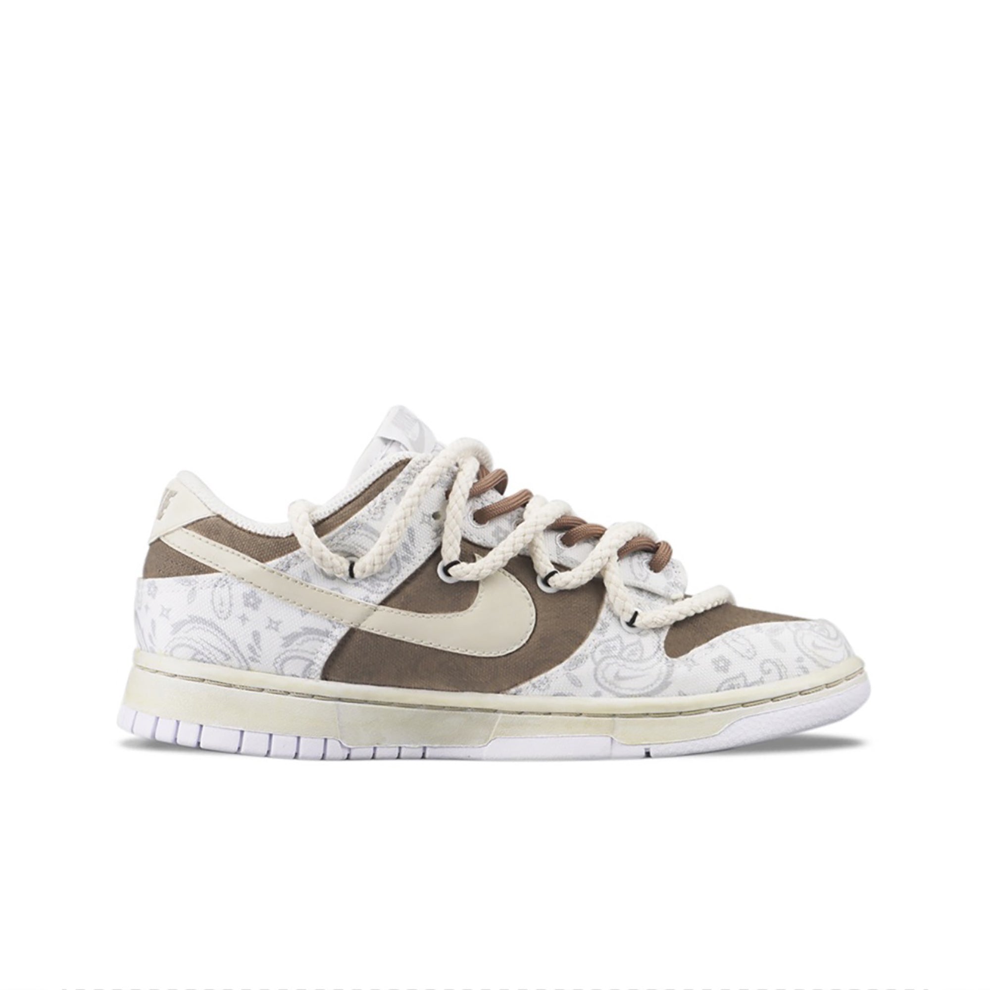 Travis Scott Brown White Paisley Custom Nike Dunk-shecustomize