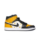 Yellow Black Star Custom Air Jordan 1 Mid-shecustomize