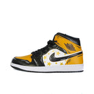 Yellow Black Star Custom Air Jordan 1 Mid-shecustomize