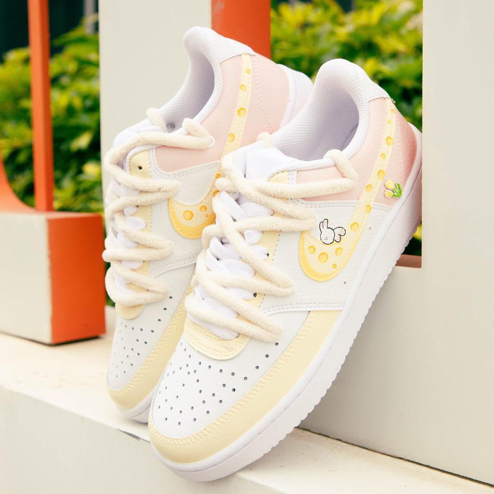 Yellow Pink Rabbit Nike Count Custom Shoes Sneakers-shecustomize