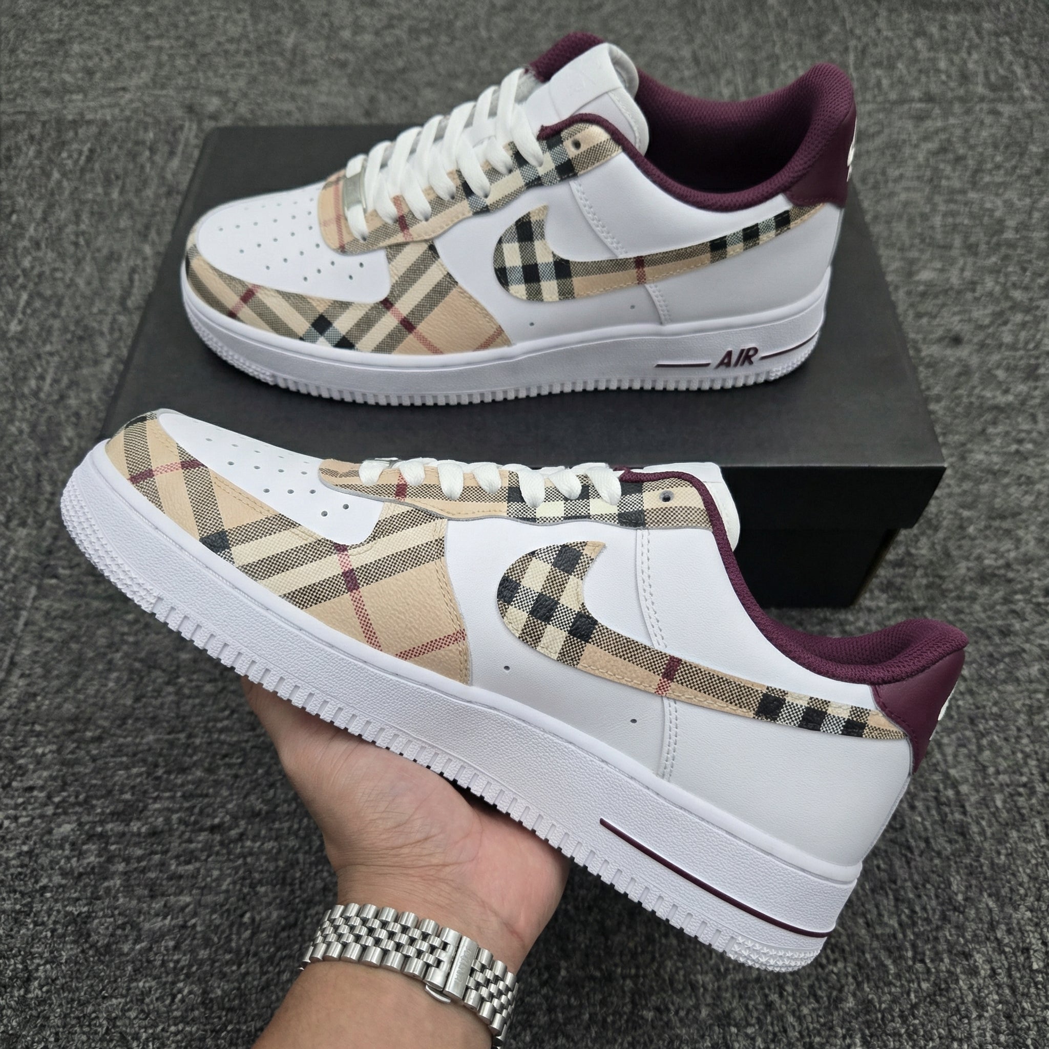 Checkered Patch Custom Air Force 1-shecustomize