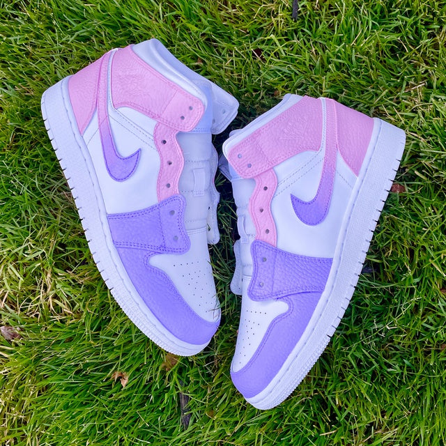 Custom Jordans Purple Pink Gradient-shecustomize