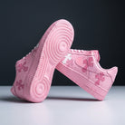 Hand Painted Pink Custom Air Force 1 Sneakers-shecustomize