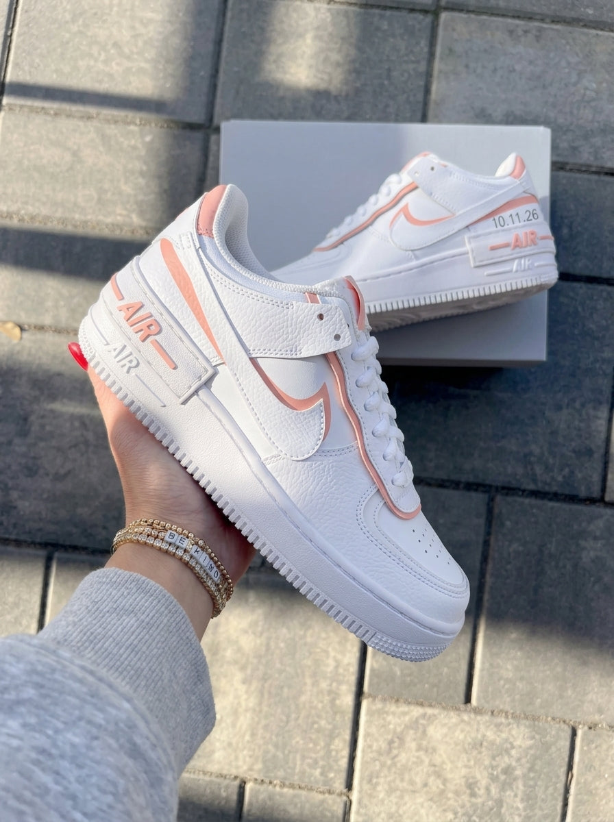 Pink Custom Air Force 1 Shadow-shecustomize