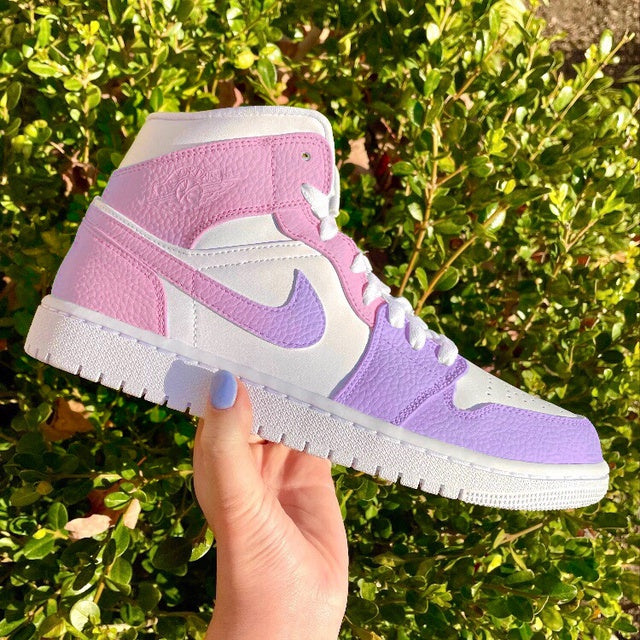 Custom Jordans Purple Pink Gradient-shecustomize