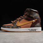 OFF-LOUIS LV Custom Air Jordan 1-shecustomize