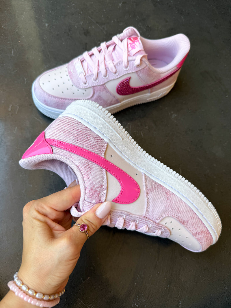 Hand Painted Pink Custom Air Force 1 Sneakers-shecustomize