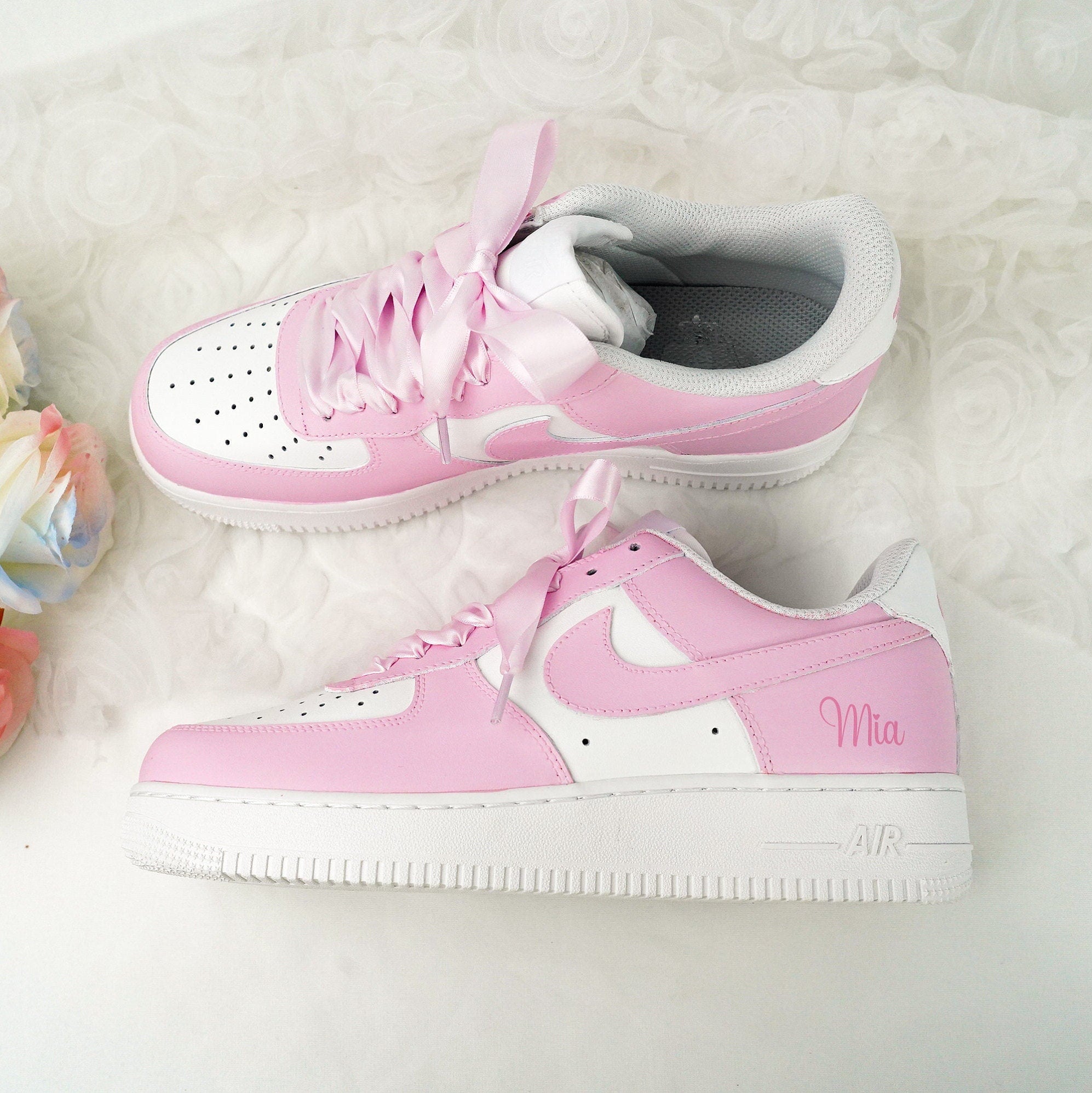 Pink Air Force 1s Custom Shoes Sneakers-shecustomize