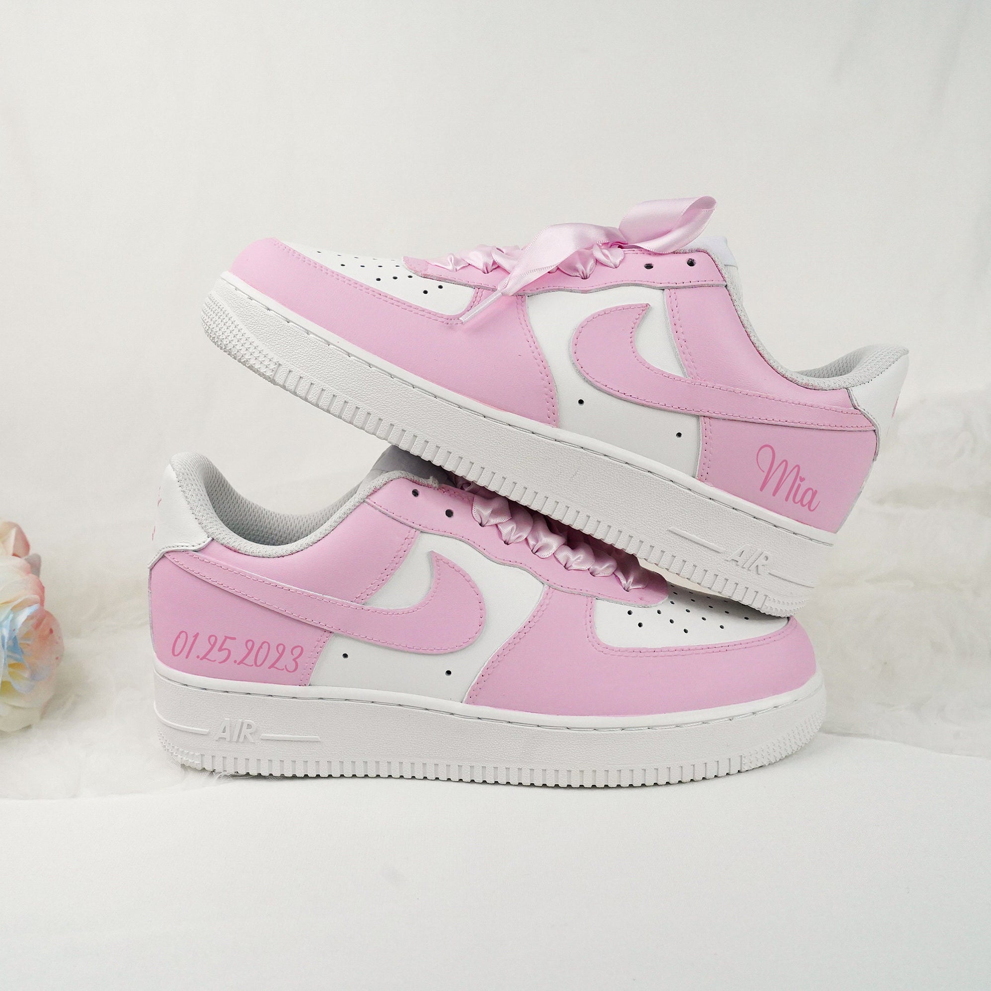 Pink Air Force 1s Custom Shoes Sneakers-shecustomize