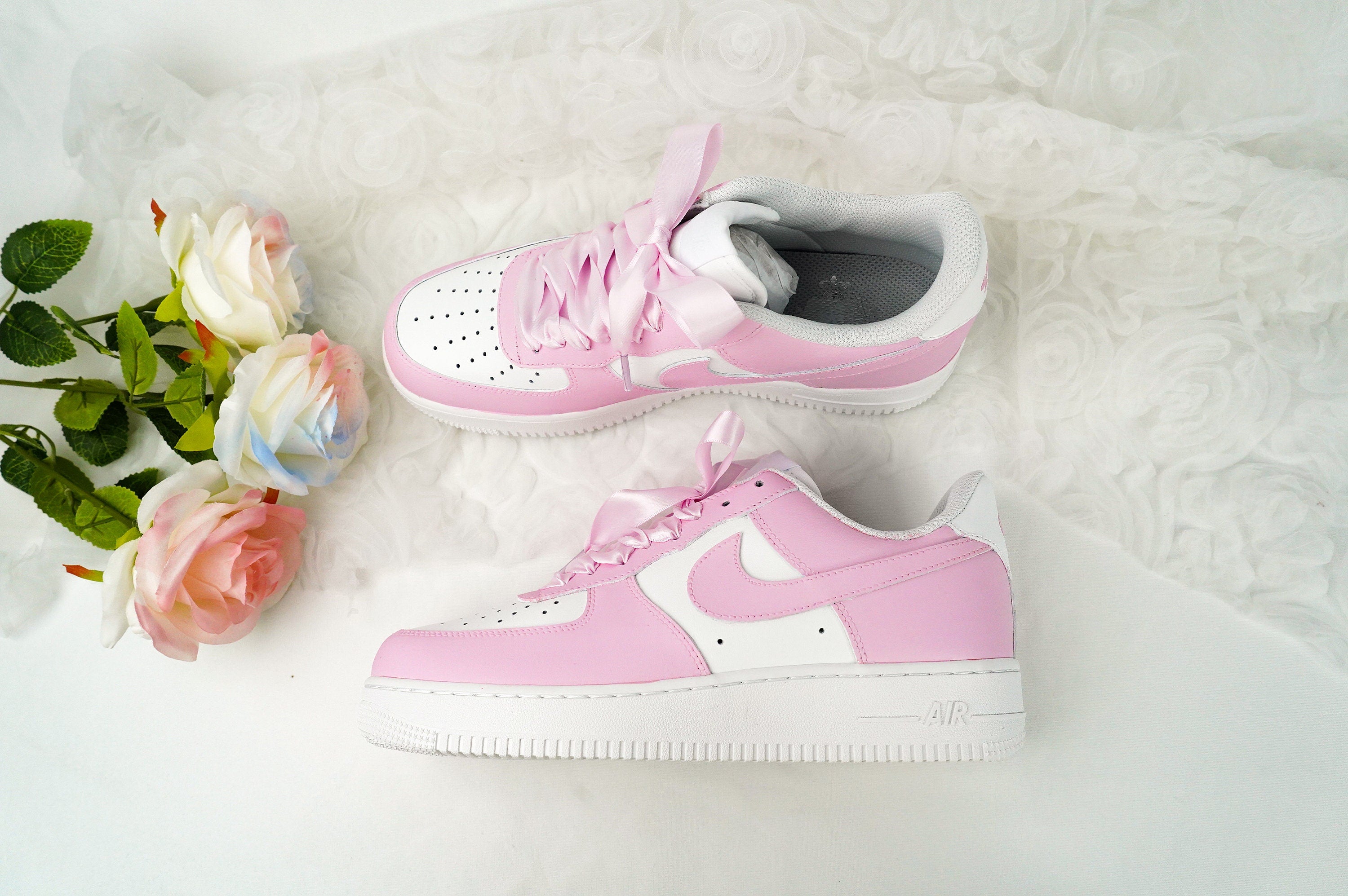 Pink Air Force 1s Custom Shoes Sneakers-shecustomize