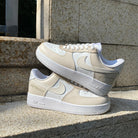 Beige Low Cream Tan Beige Air Force 1s Custom Shoes Sneakers-shecustomize