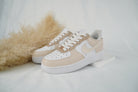 Beige Air Force 1s Custom Shoes Sneakers-shecustomize