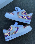 Hand Painted Purple Custom Air Force 1 Sneakers-shecustomize