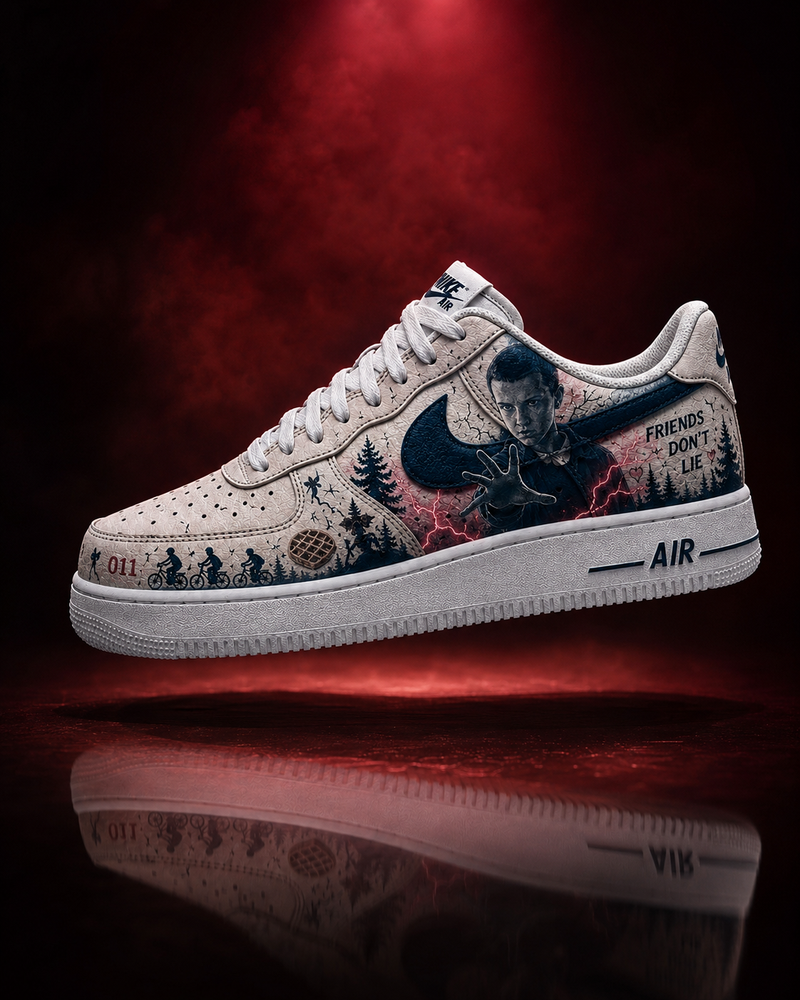 Hand Painted Stranger Things Custom Air Force 1 Sneakers-shecustomize