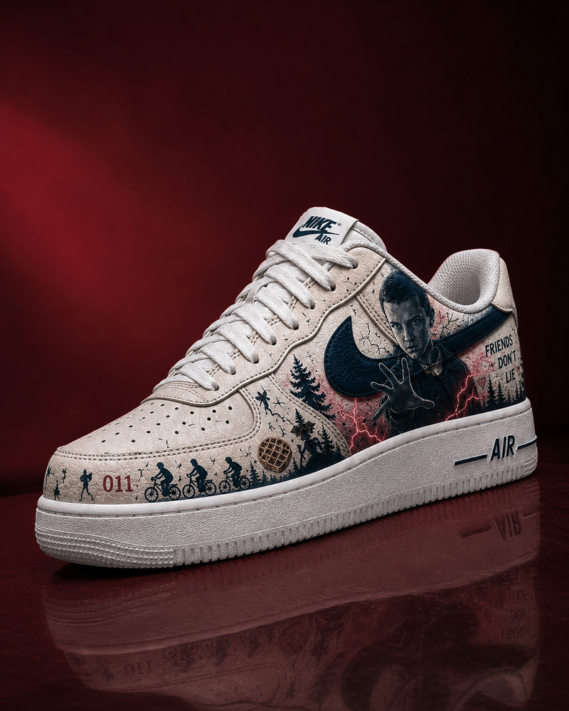 Hand Painted Stranger Things Custom Air Force 1 Sneakers-shecustomize