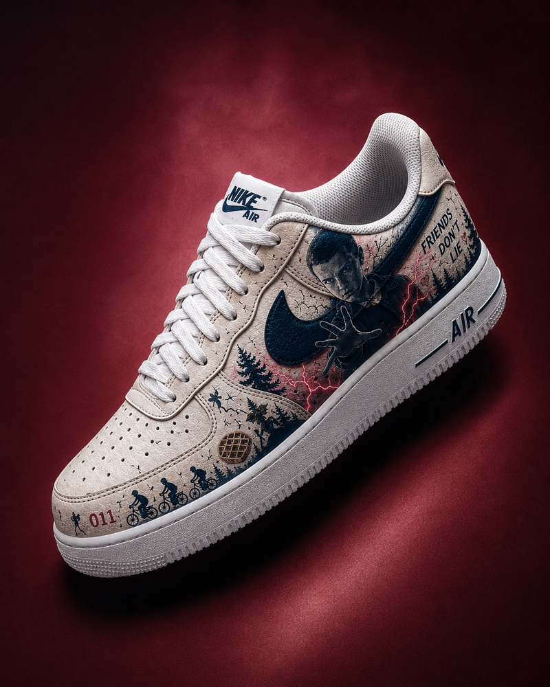Hand Painted Stranger Things Custom Air Force 1 Sneakers-shecustomize