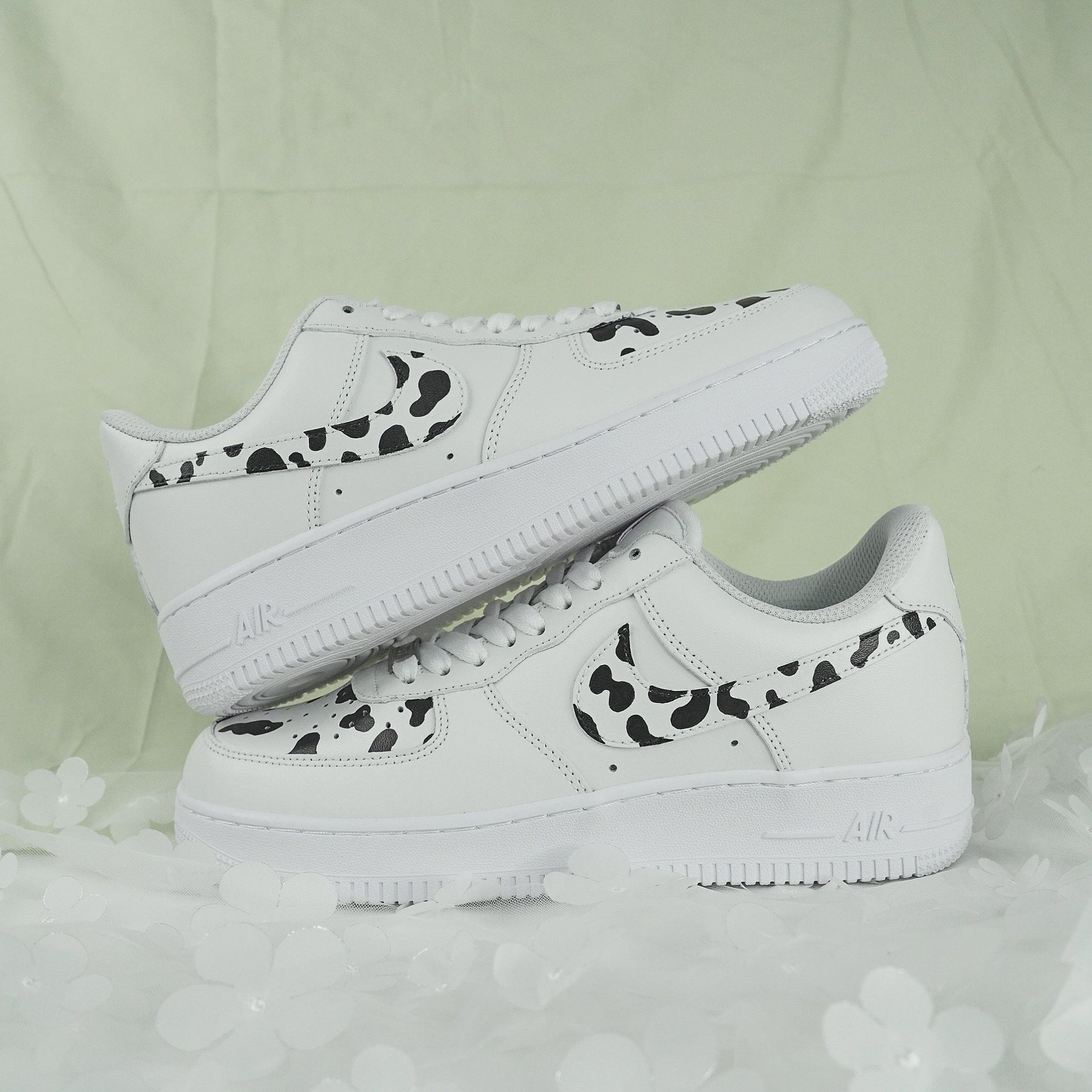 Cow Print Air Force 1s Custom Shoes Sneakers-shecustomize