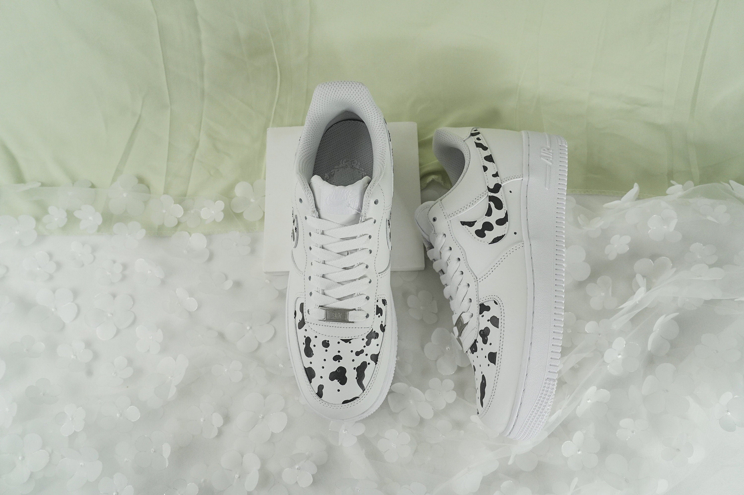 Cow Print Air Force 1s Custom Shoes Sneakers-shecustomize