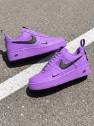 Custom Air Force 1 Purple With Black Swoosh-shecustomize