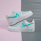 Teal Cow Print Air Force 1s Custom Shoes Sneakers-shecustomize