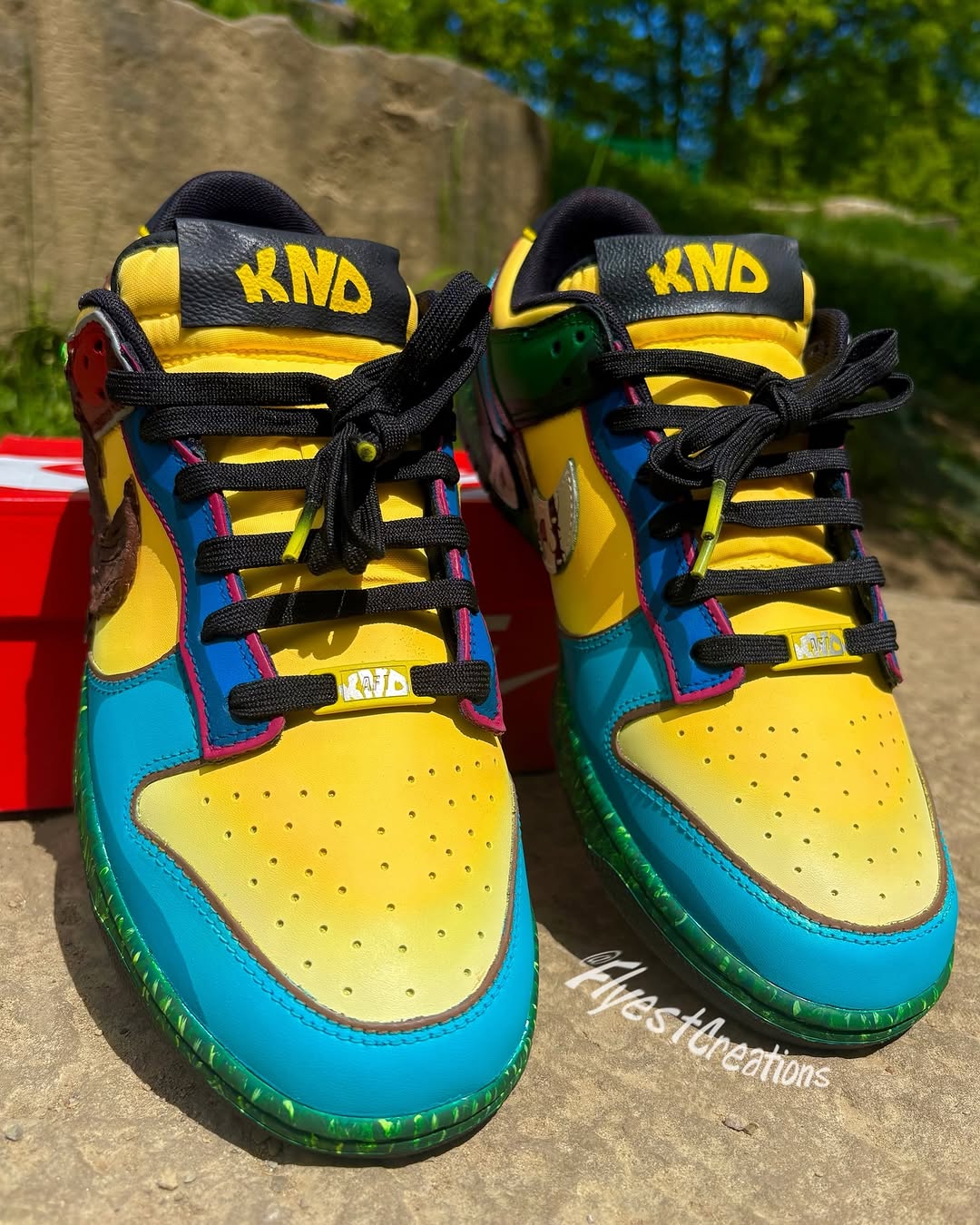 Hand Painted KND Themed Custom Sneakers-shecustomize