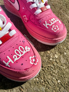 Hand Painted Hello Kitty Custom Pink Air Force 1 Sneakers-shecustomize