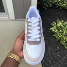 Hand Painted Mocha Beige Custom Air Force 1 Sneakers-shecustomize