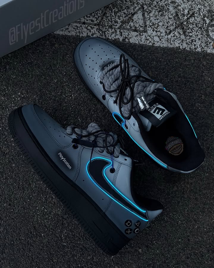 Hand Painted PS5 Custom Air Force 1 Sneakers-shecustomize