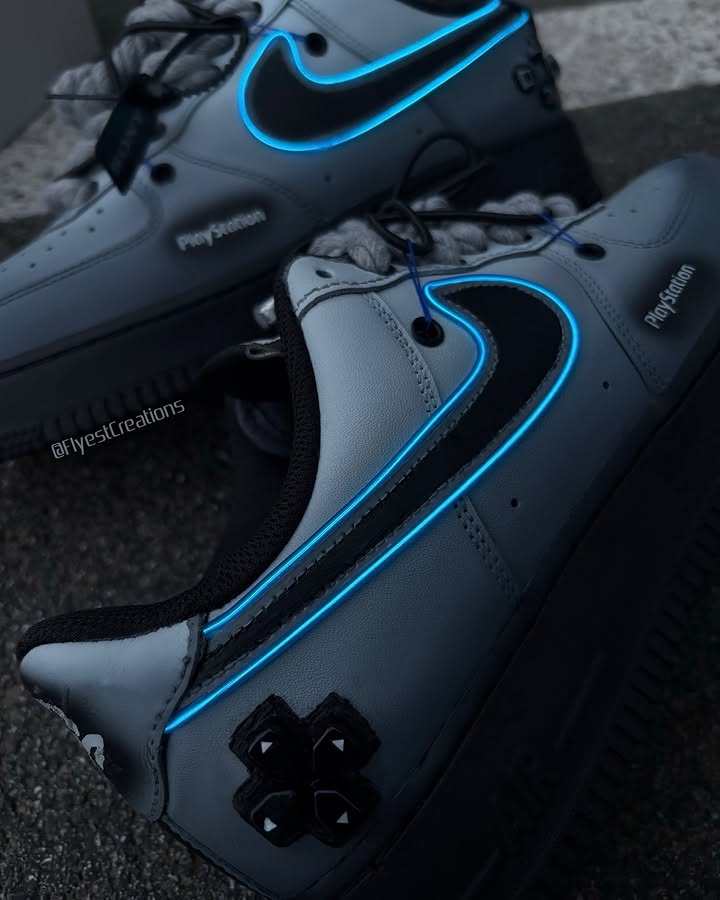 Hand Painted PS5 Custom Air Force 1 Sneakers-shecustomize