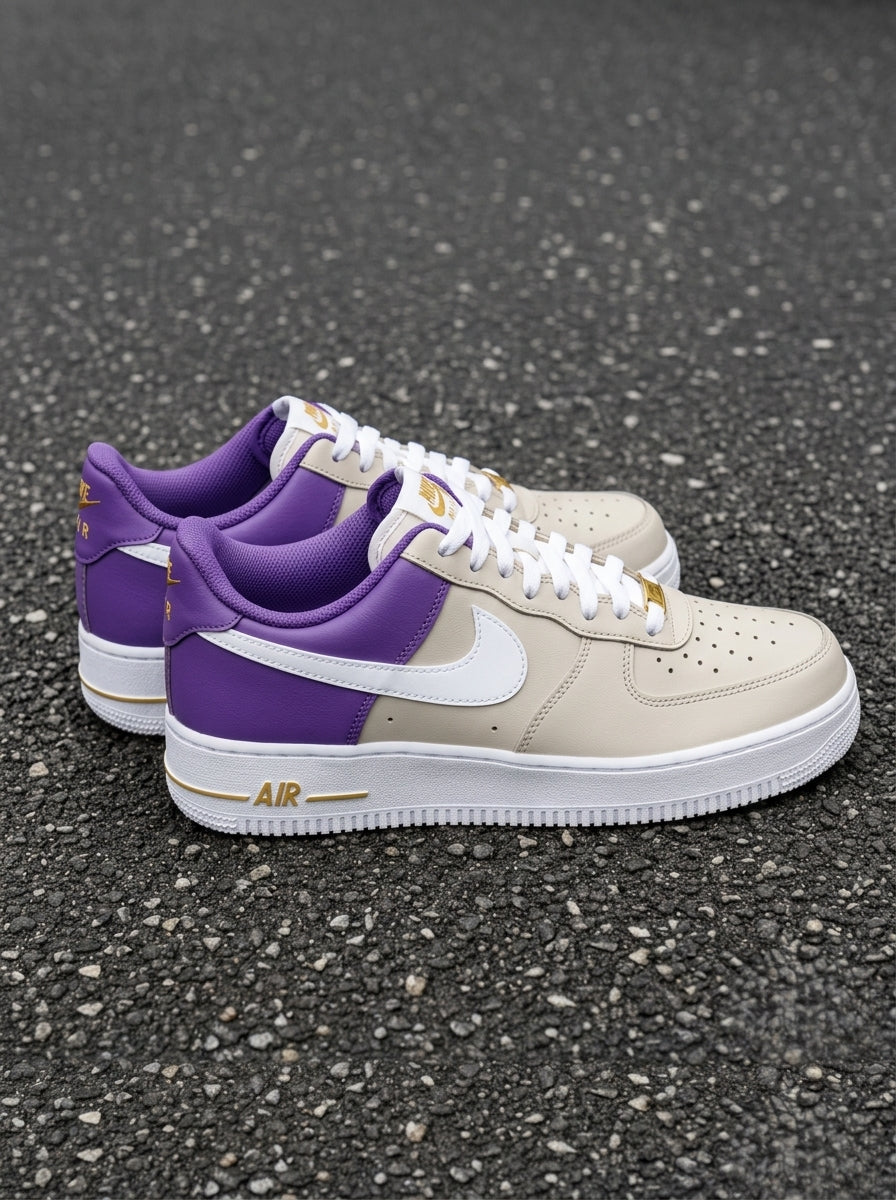 Gray Blue White Custom Air Force 1-shecustomize
