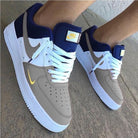 Gray Blue White Custom Air Force 1-shecustomize