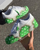 Hand Painted Green Custom Air Force 1 Sneakers-shecustomize