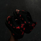 Hand Painted Black & Red Custom Air Force 1 Sneakers-shecustomize