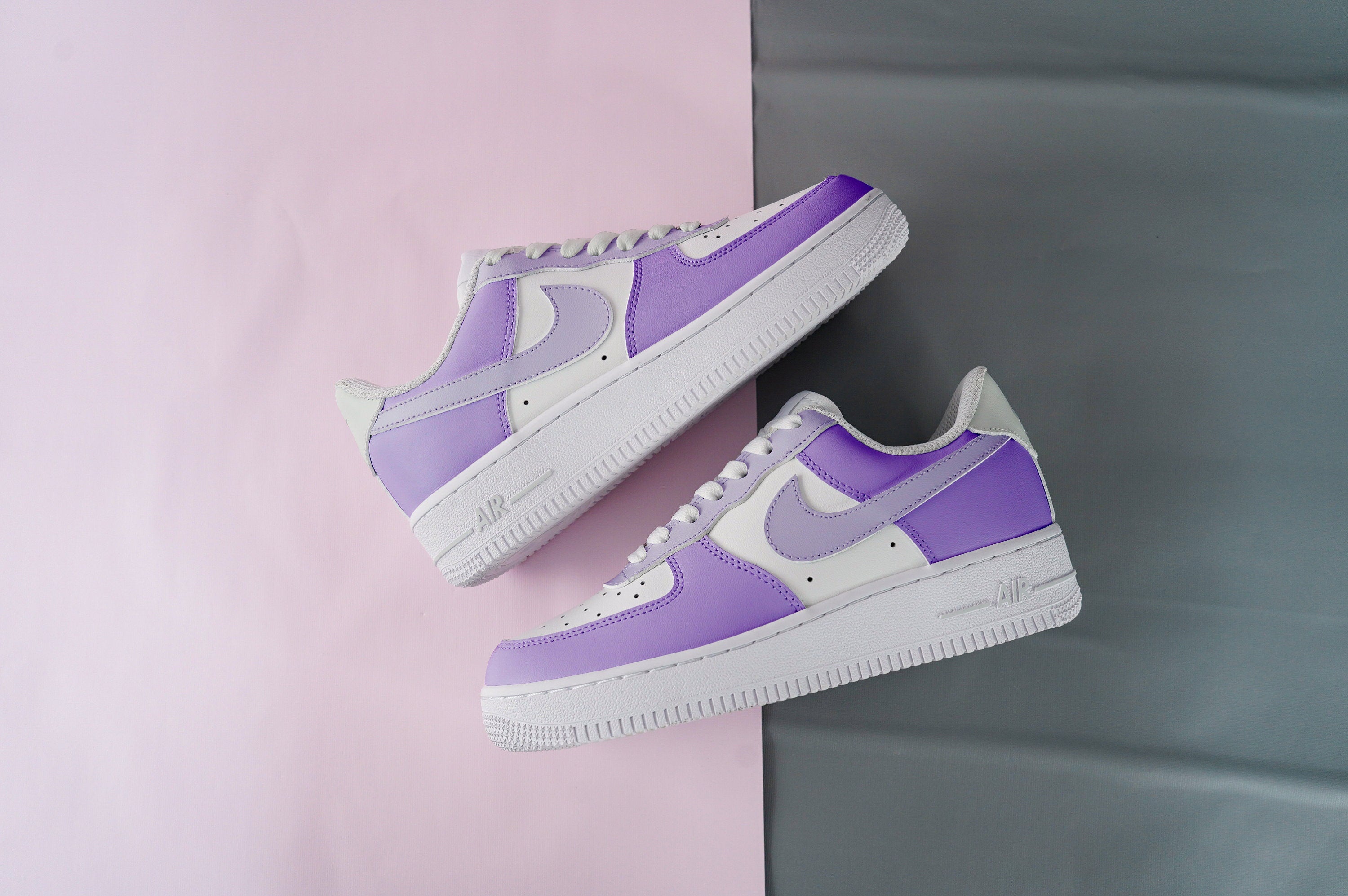 Lavender Purple Air Force 1s Custom Shoes Sneakers-shecustomize