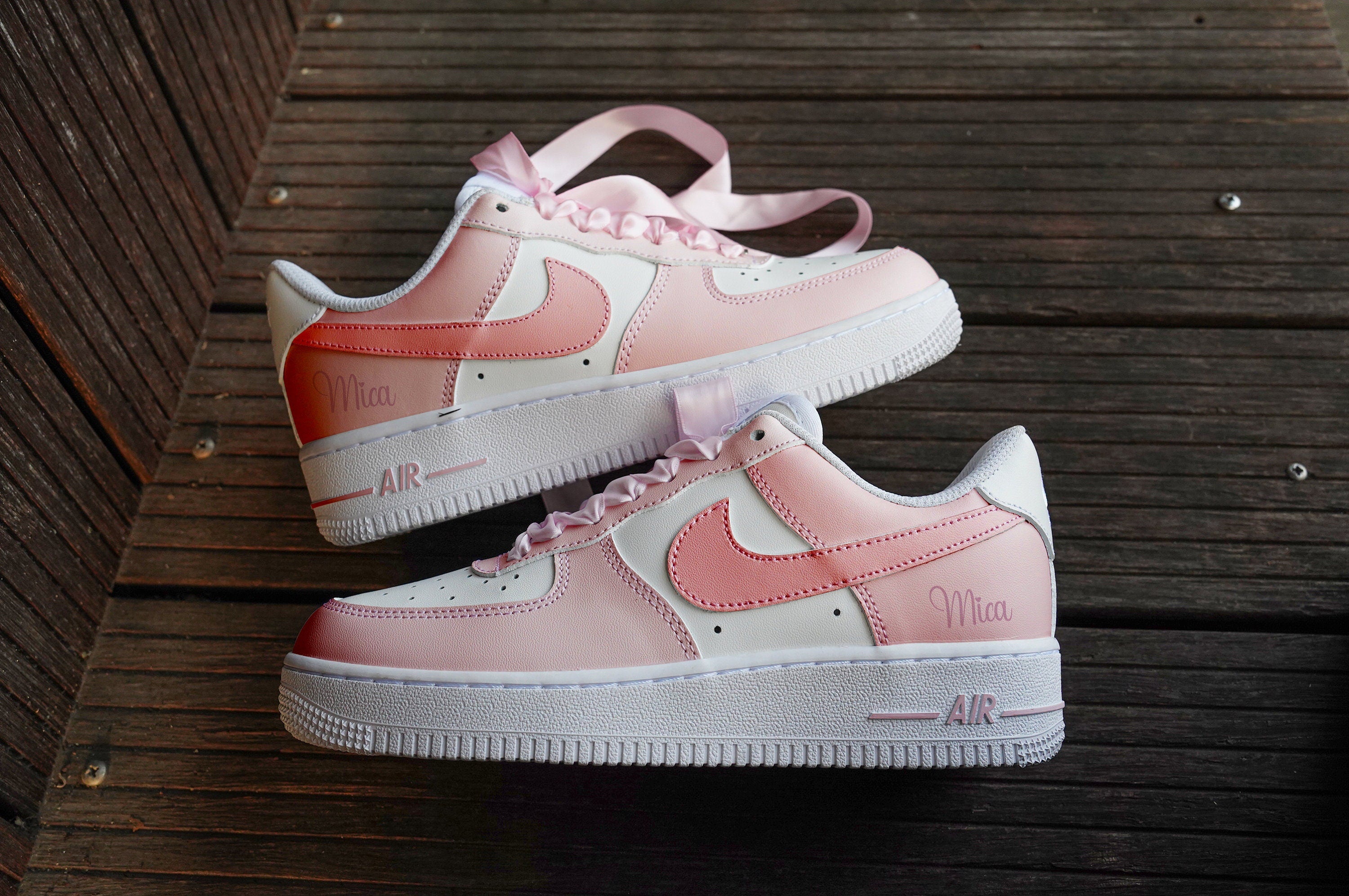 Pink Air Force 1s Custom Shoes Sneakers-shecustomize