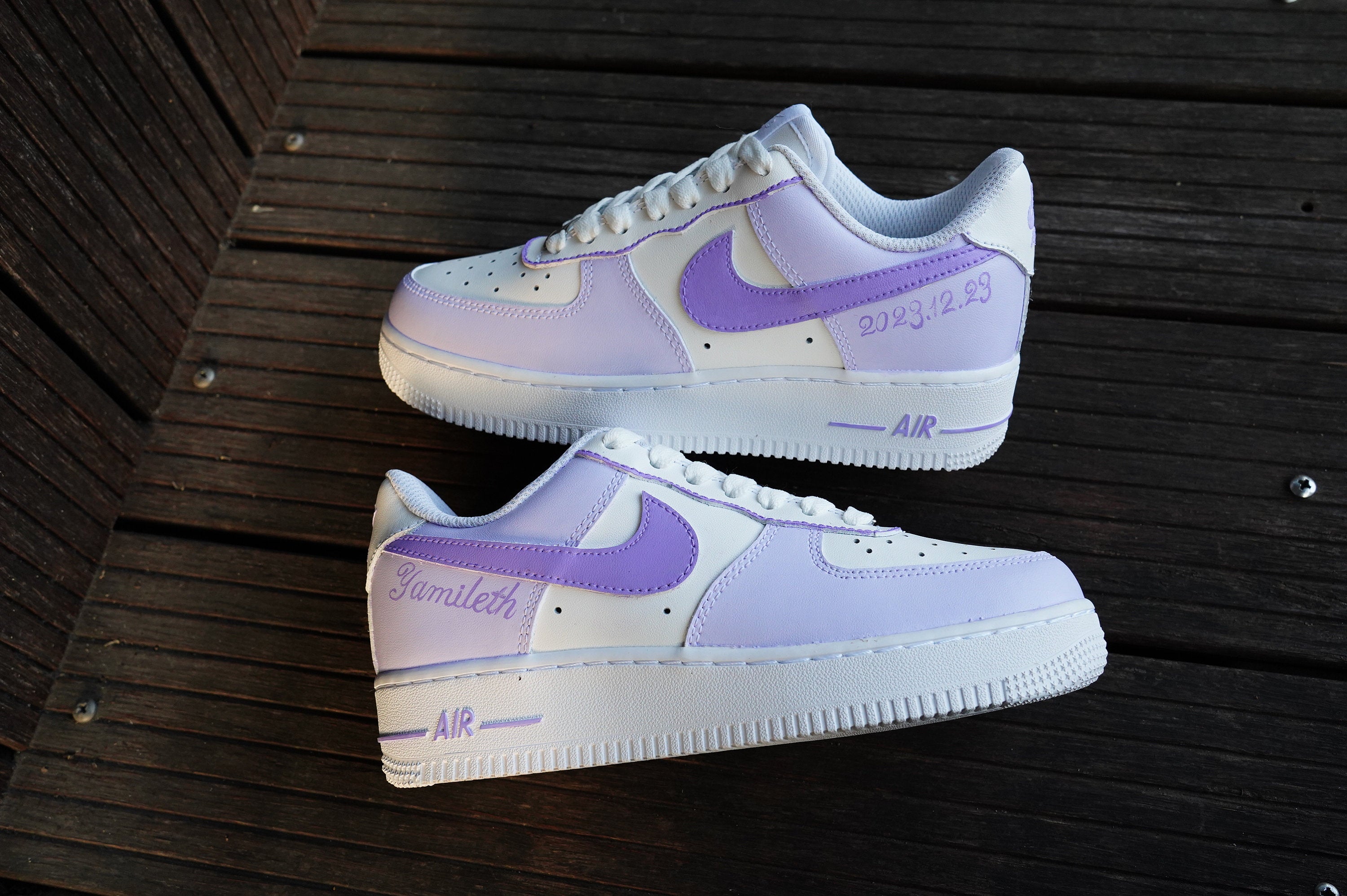 Purple Air Force 1s Custom Shoes Sneakers-shecustomize