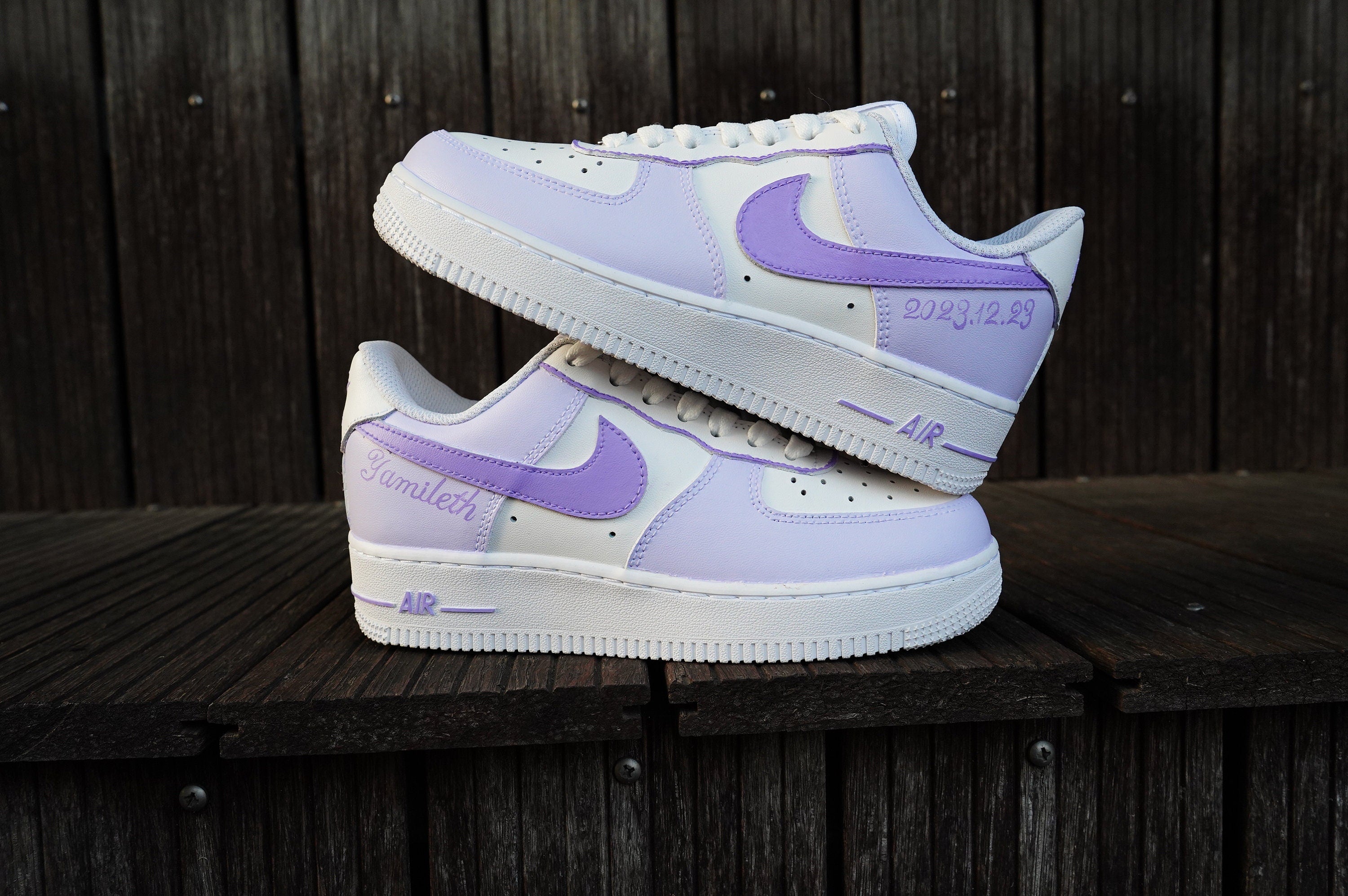 Purple Air Force 1s Custom Shoes Sneakers-shecustomize