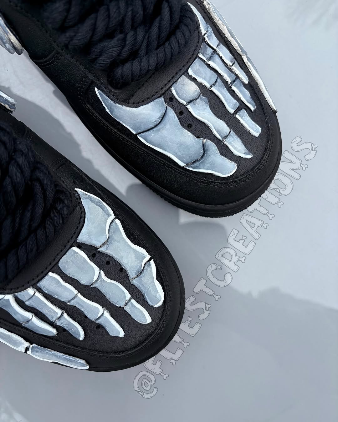 Hand Painted Skeleton Custom Air Force 1 Sneakers-shecustomize