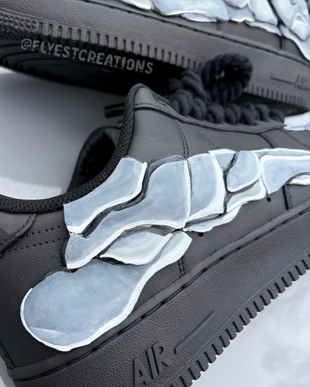 Hand Painted Skeleton Custom Air Force 1 Sneakers-shecustomize