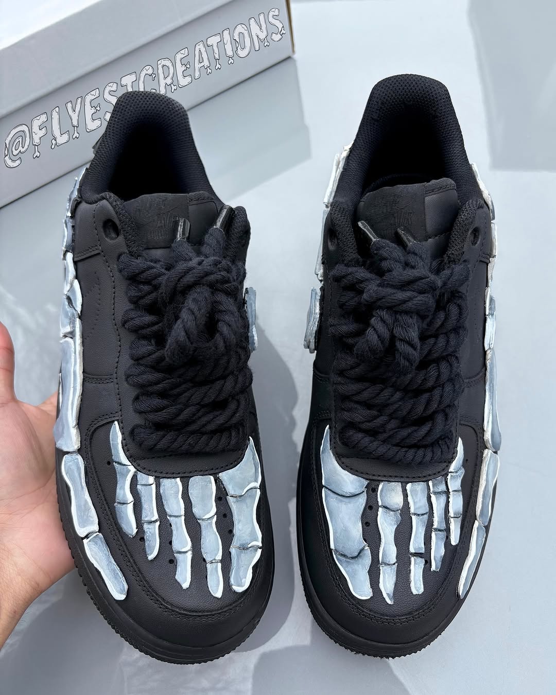 Hand Painted Skeleton Custom Air Force 1 Sneakers-shecustomize