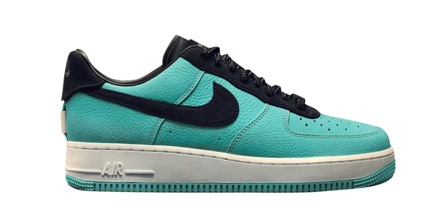 Tiffany Blue Black Custom Air Force 1-shecustomize