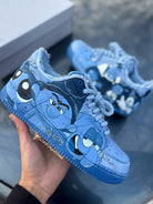 Hand Painted Blue Cartoon Custom Air Force 1 Sneakers-shecustomize