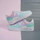 Pastel Blue Pink Purple Air Force 1s Custom Shoes Sneakers-shecustomize