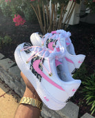 Hand Painted Pink Custom Air Force 1 Sneakers-shecustomize