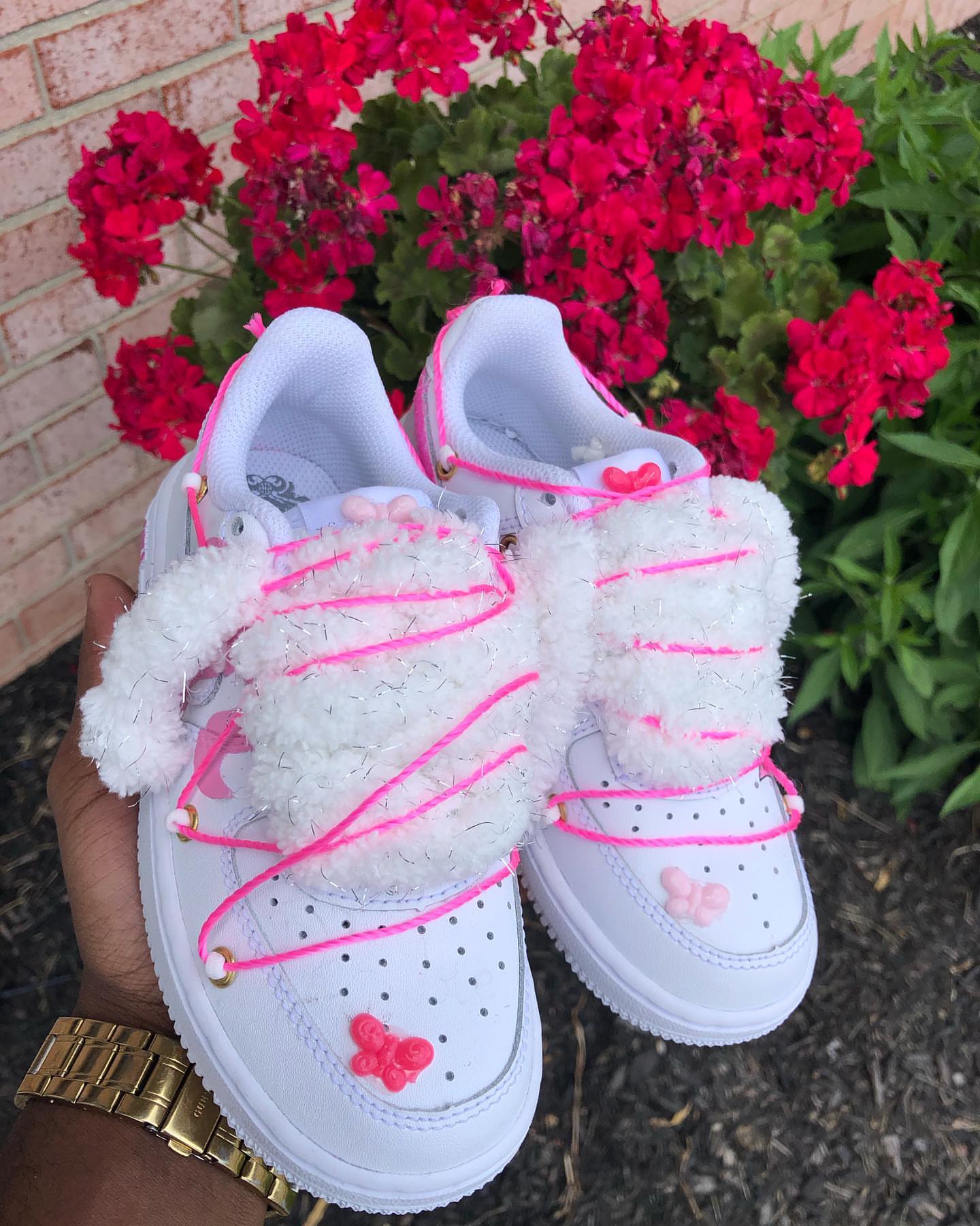 Hand Painted Pink Barbie Custom Air Force 1 Sneakers-shecustomize