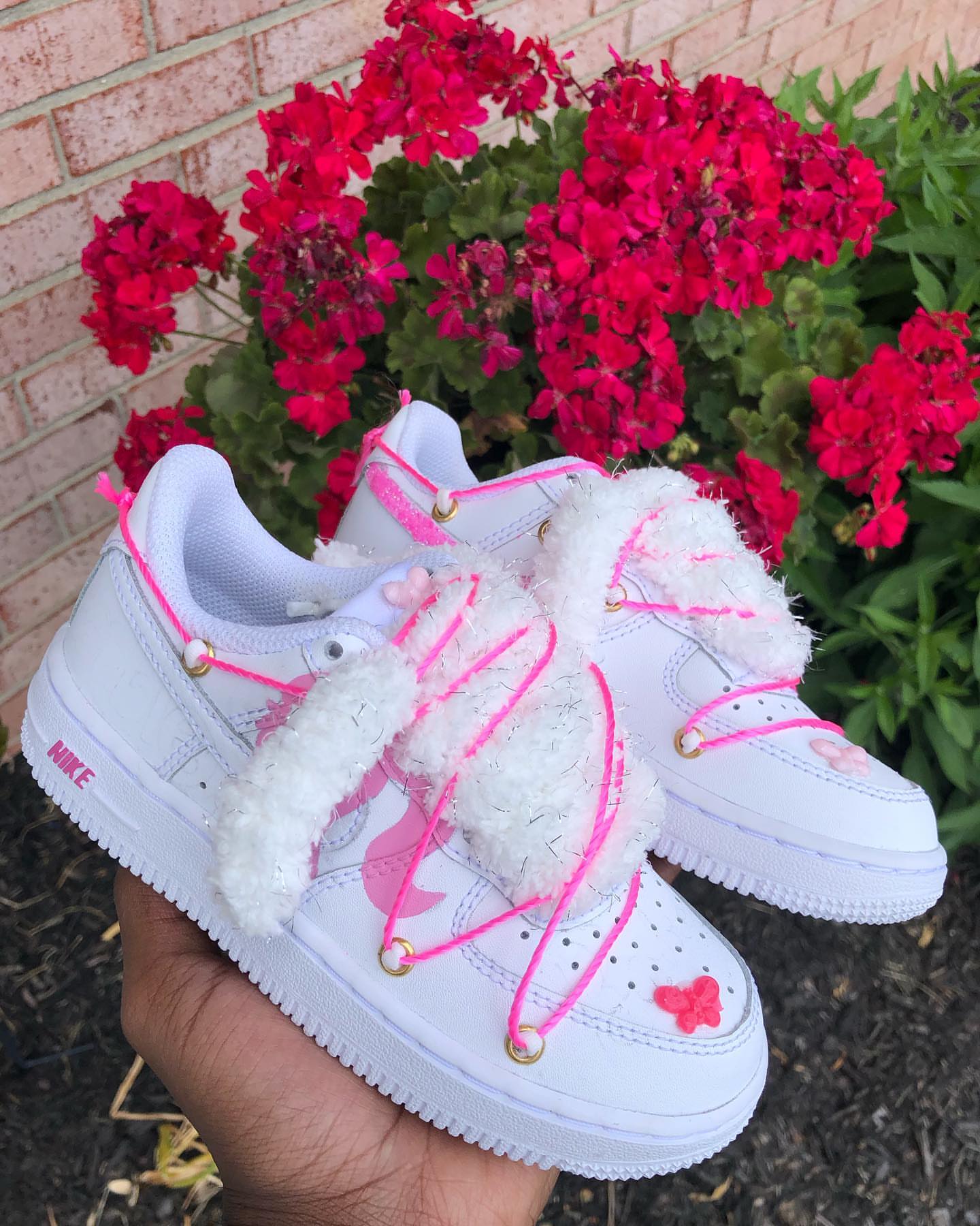 Hand Painted Pink Barbie Custom Air Force 1 Sneakers-shecustomize