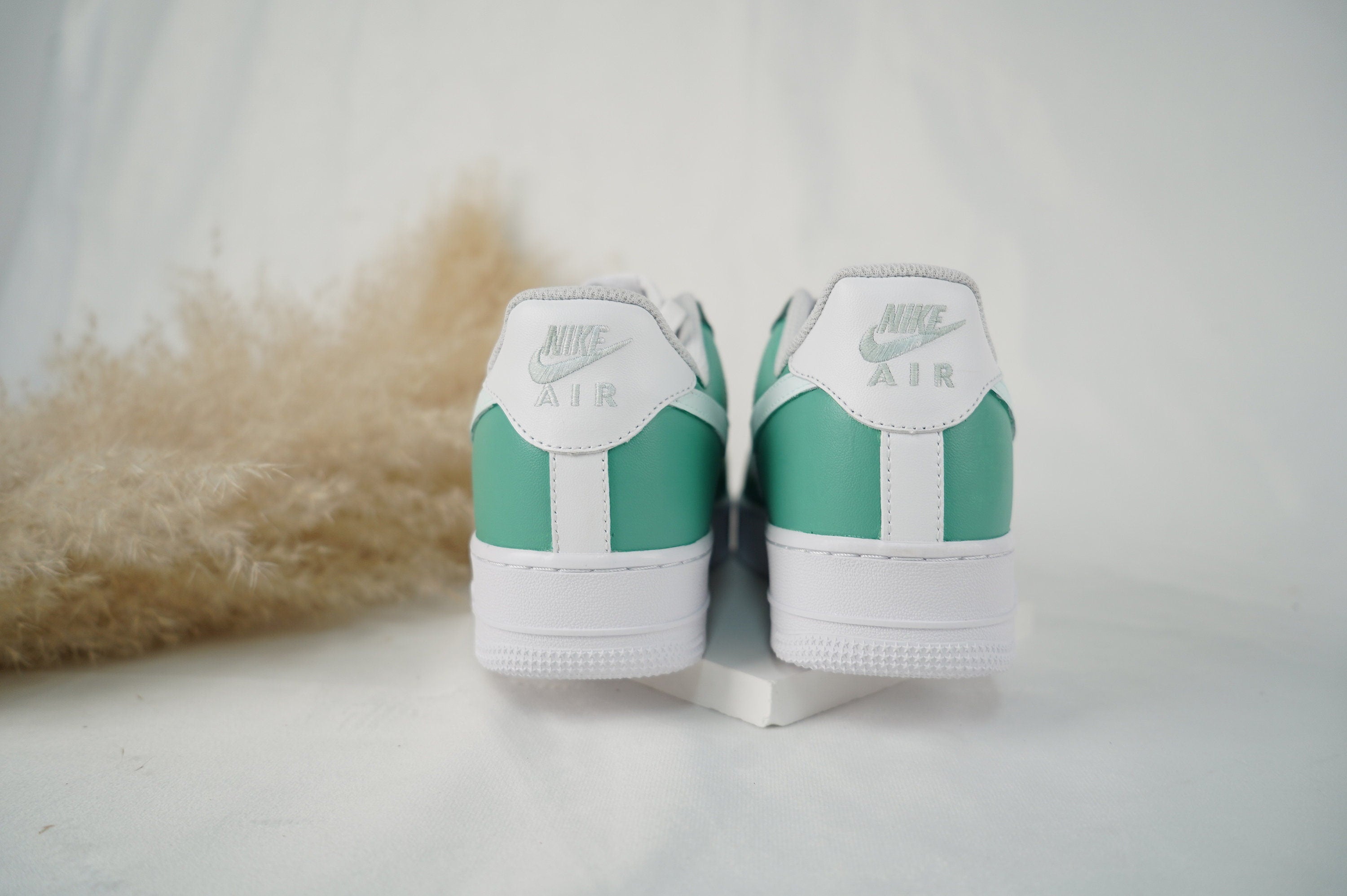 Sage Green Air Force 1s Custom Shoes Sneakers-shecustomize