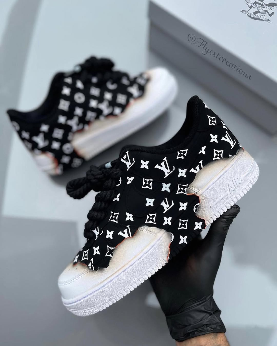 Hand Painted Custom Monogram Air Force 1 Sneakers-shecustomize