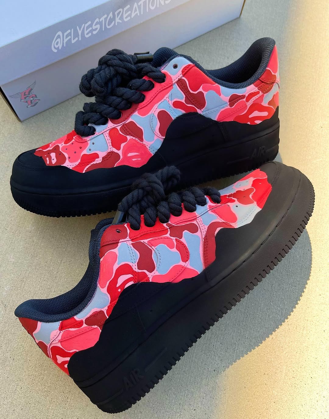 Hand Painted Camo Custom Air Force 1 Sneakers-shecustomize