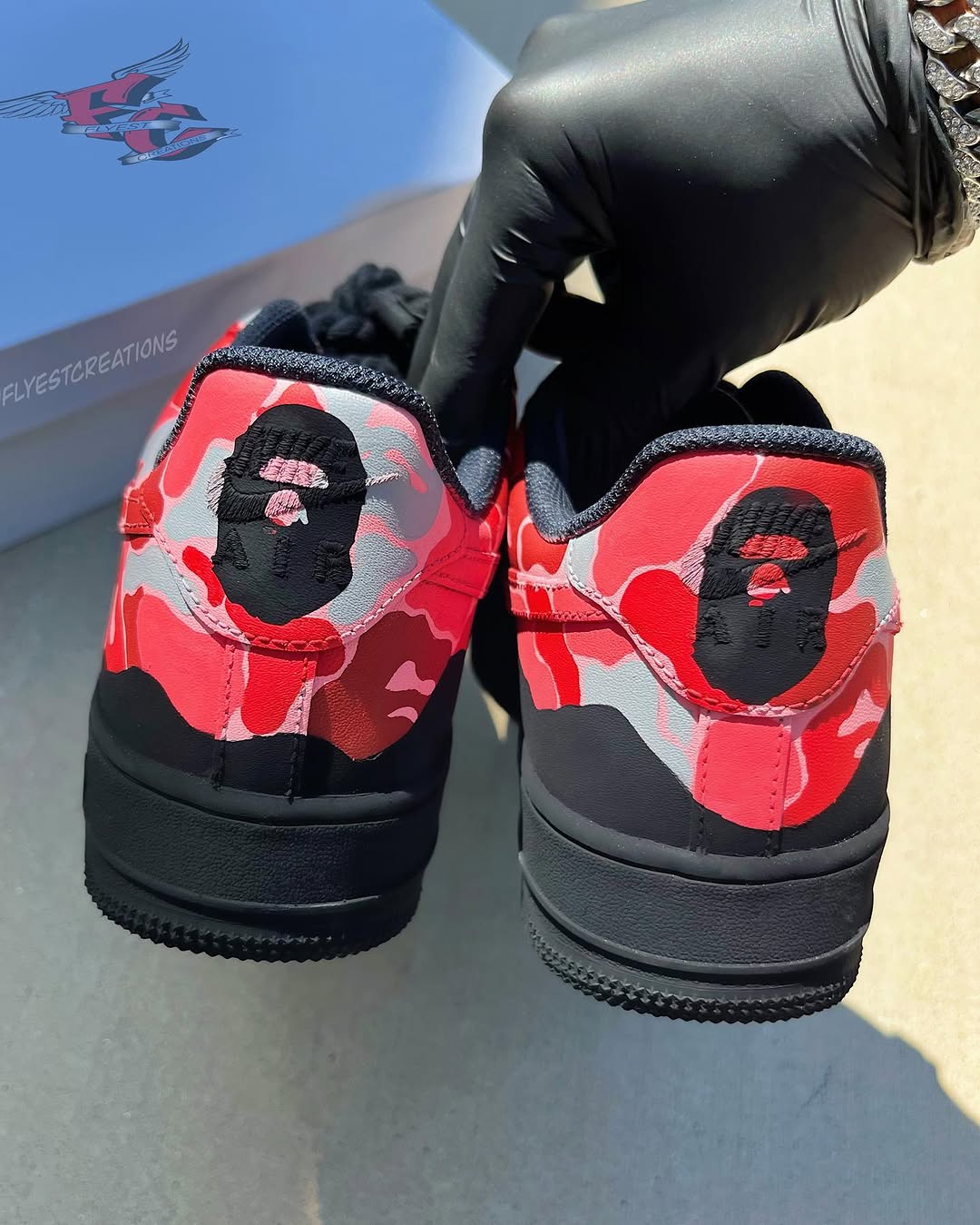 Hand Painted Camo Custom Air Force 1 Sneakers-shecustomize